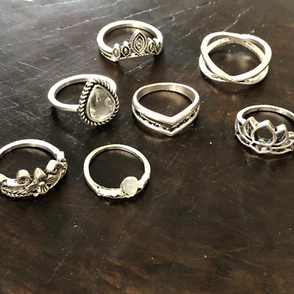 Midi Ring 7pc Set - Picture 4 of 7